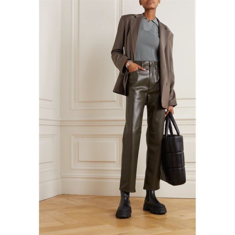 AGOLDE 31 New Iguana Green faux Leather Pants